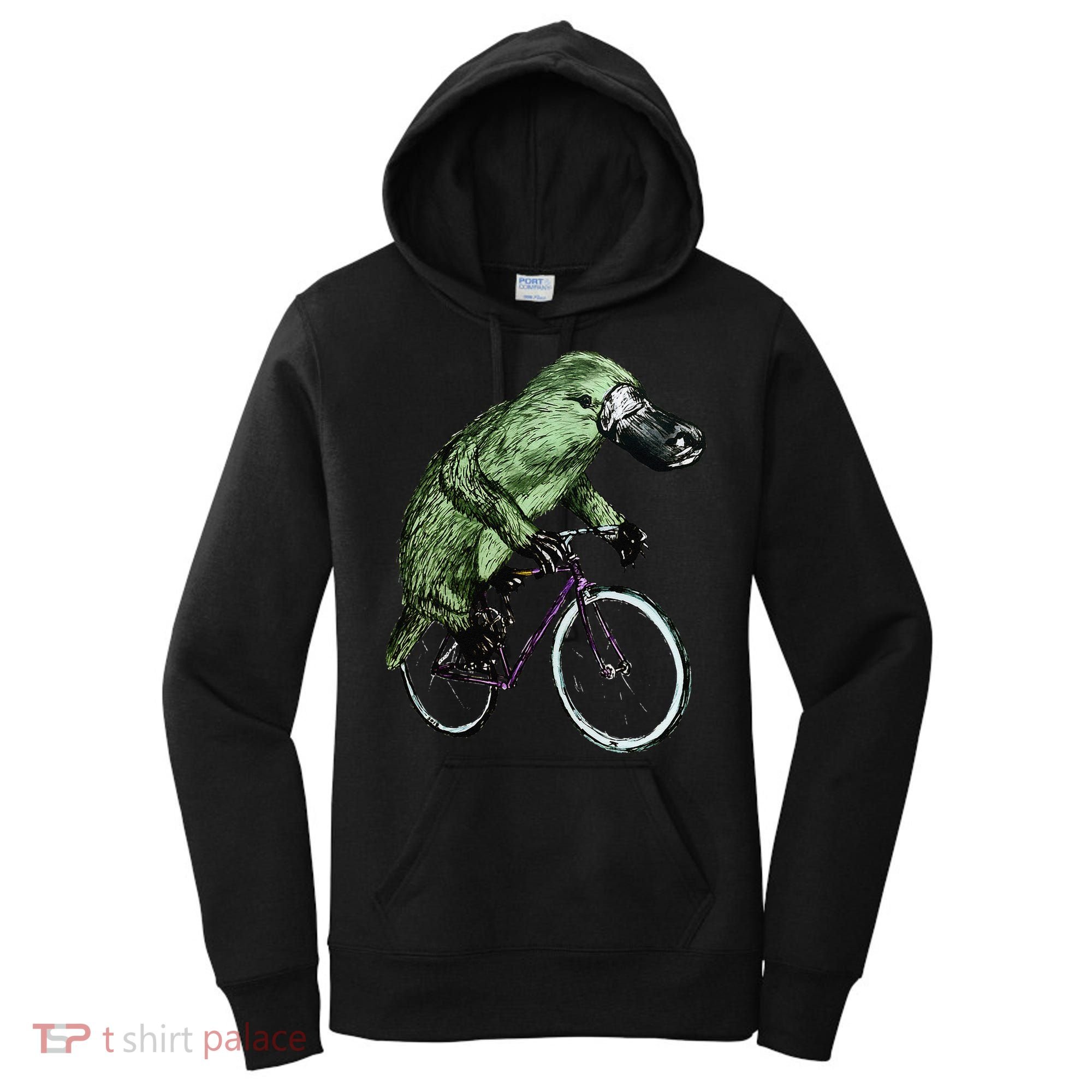 Platypus Cycling Funny Platypus Lover Platypus Bicycle Women's Hoodie