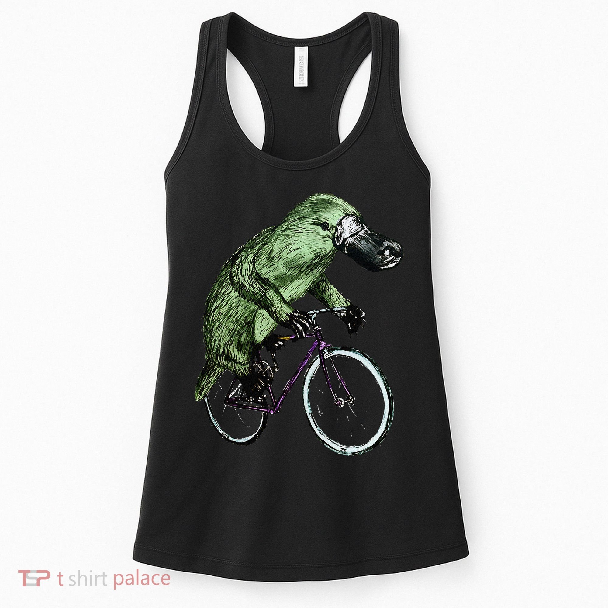Platypus Cycling Funny Platypus Lover Platypus Bicycle Women's Tank Top