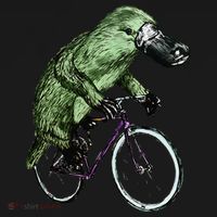 Platypus Cycling Funny Platypus Lover Platypus Bicycle Baby Bodysuit thumb 2