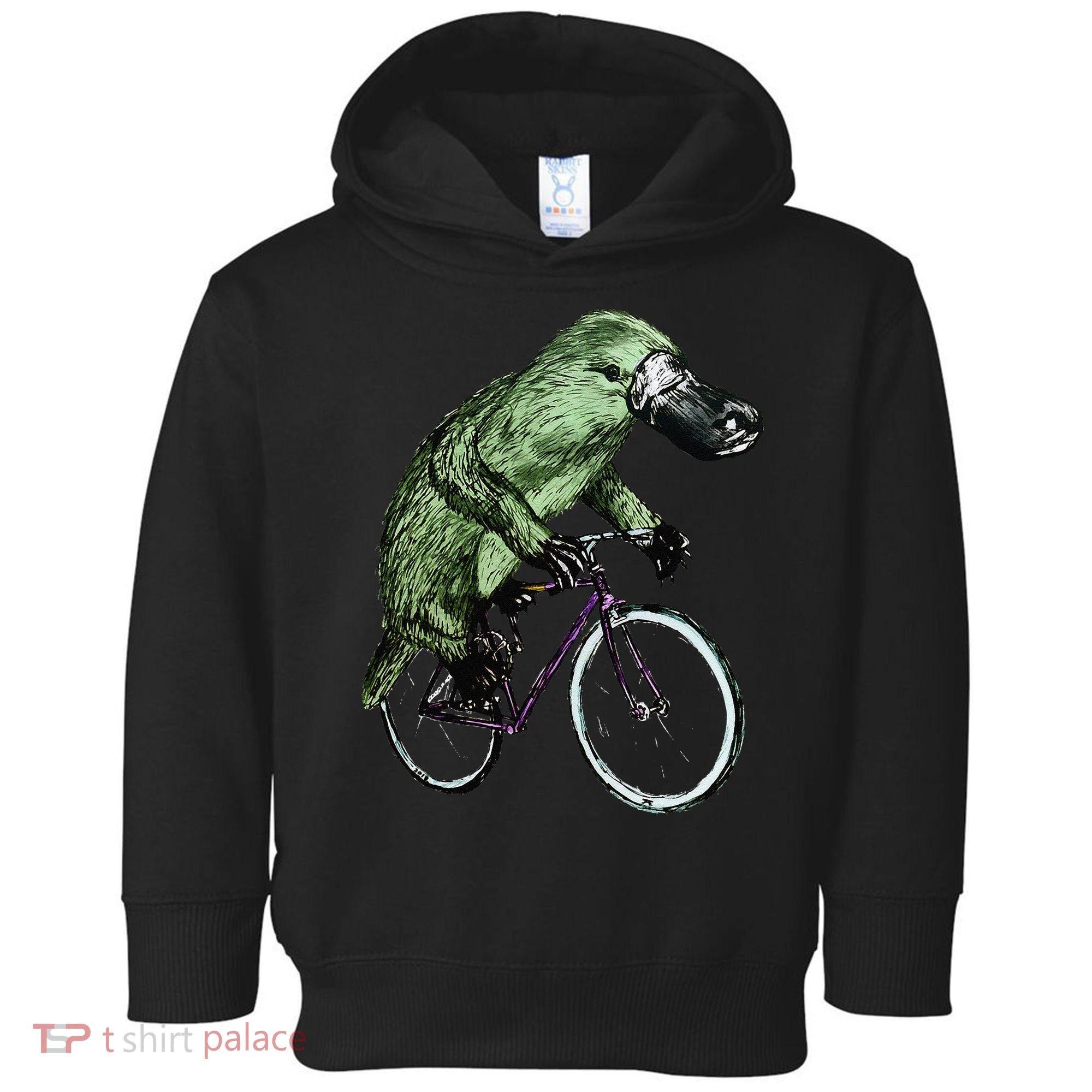 Platypus Cycling Funny Platypus Lover Platypus Bicycle Toddler Hoodie