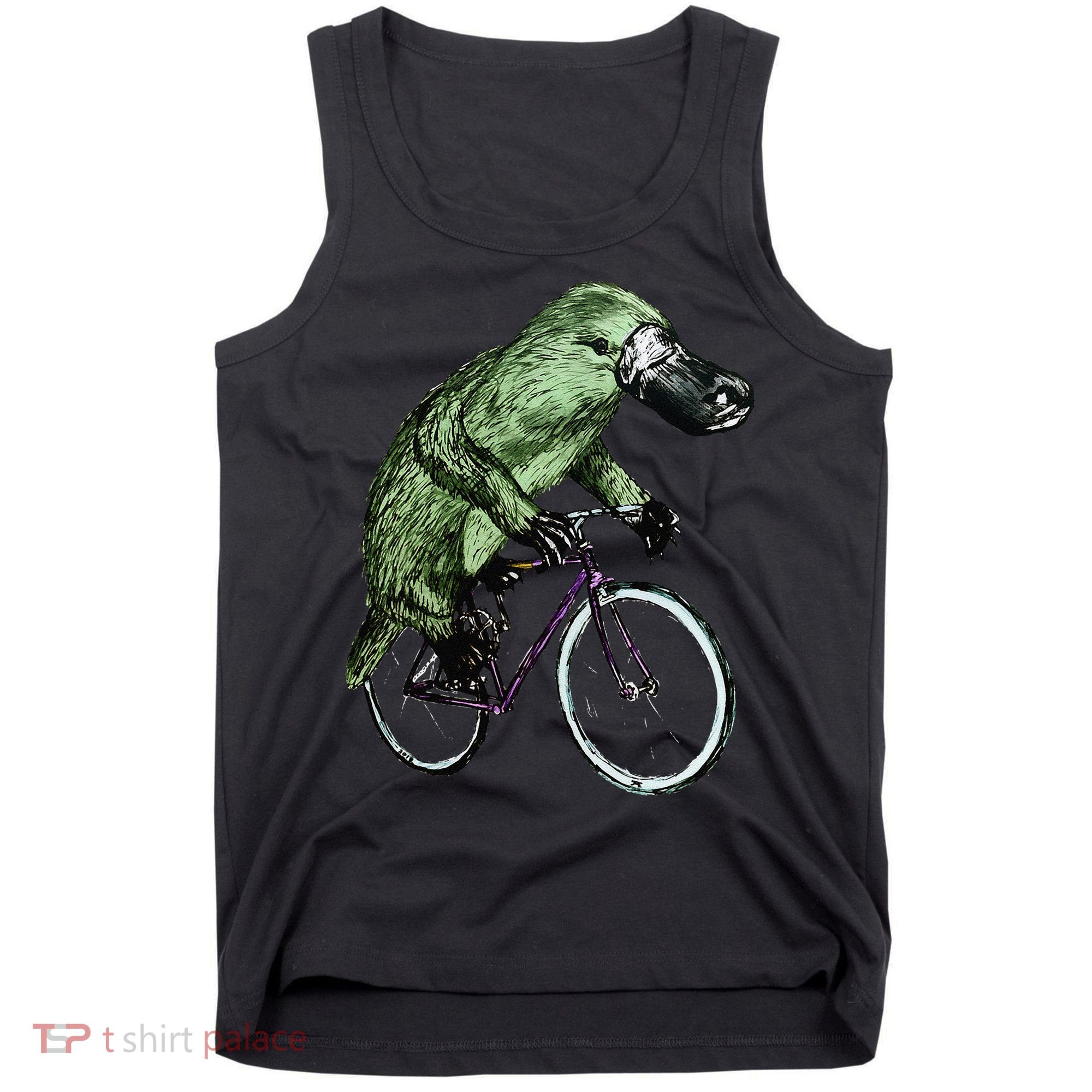 Platypus Cycling Funny Platypus Lover Platypus Bicycle Tank Top
