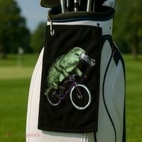 Platypus Cycling Funny Platypus Lover Platypus Bicycle Golf Towel thumb 2