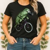 Platypus Cycling Funny Platypus Lover Platypus Bicycle Women's T-Shirt thumb 2