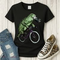 Platypus Cycling Funny Platypus Lover Platypus Bicycle Women's T-Shirt thumb 3