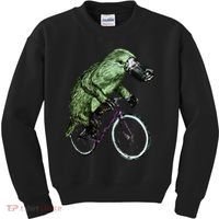 Platypus Cycling Funny Platypus Lover Platypus Bicycle Kids Sweatshirt thumb 0