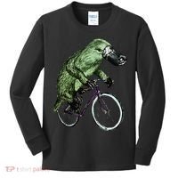Platypus Cycling Funny Platypus Lover Platypus Bicycle Kids Long Sleeve Shirt thumb 0