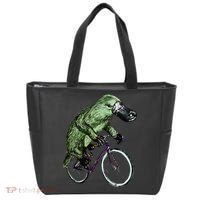 Platypus Cycling Funny Platypus Lover Platypus Bicycle Tote Bag thumb 0