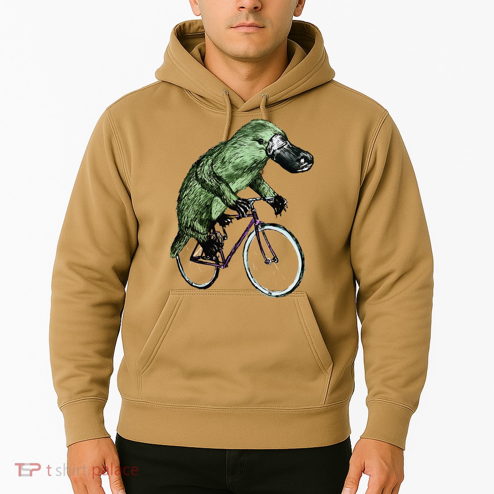 Platypus Cycling Funny Platypus Lover Platypus Bicycle Hoodie
