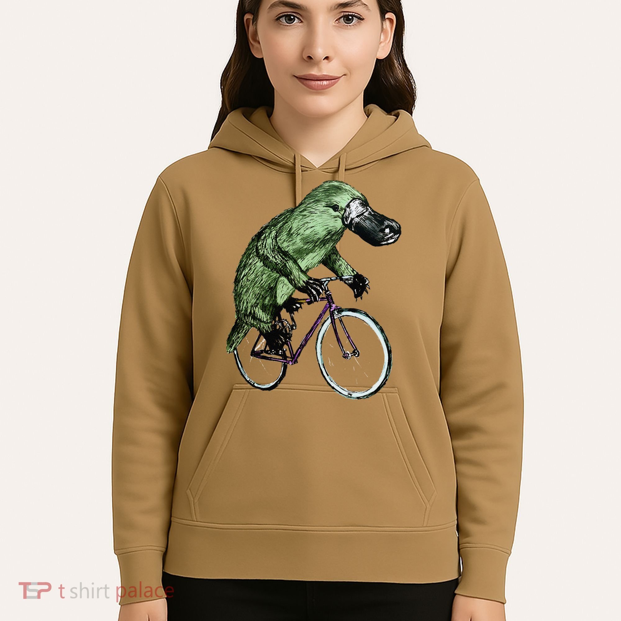 Platypus Cycling Funny Platypus Lover Platypus Bicycle Hoodie