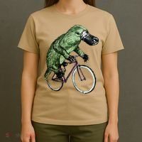 Platypus Cycling Funny Platypus Lover Platypus Bicycle T-Shirt thumb 4