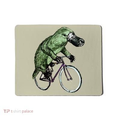 Platypus Cycling Funny Platypus Lover Platypus Bicycle Mousepad