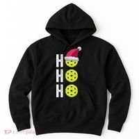 Pickleball Christmas Funny Santa Hat Holiday Ho Ho Ho Gift TShirt Hoodie thumb 0