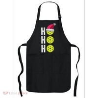 Pickleball Christmas Funny Santa Hat Holiday Ho Ho Ho Gift TShirt Apron thumb 0