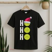 Pickleball Christmas Funny Santa Hat Holiday Ho Ho Ho Gift TShirt T-Shirt thumb 2