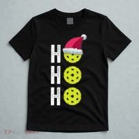 Pickleball Christmas Funny Santa Hat Holiday Ho Ho Ho Gift TShirt T-Shirt thumb 5