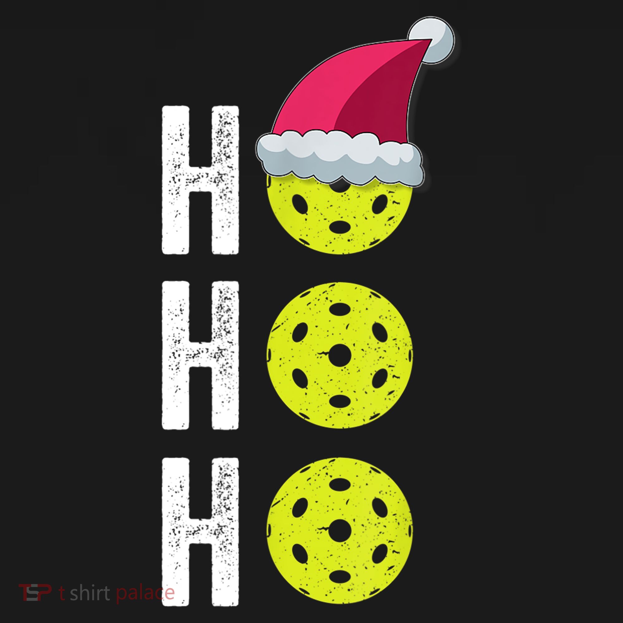 Pickleball Christmas Funny Santa Hat Holiday Ho Ho Ho Gift TShirt Women's Hoodie