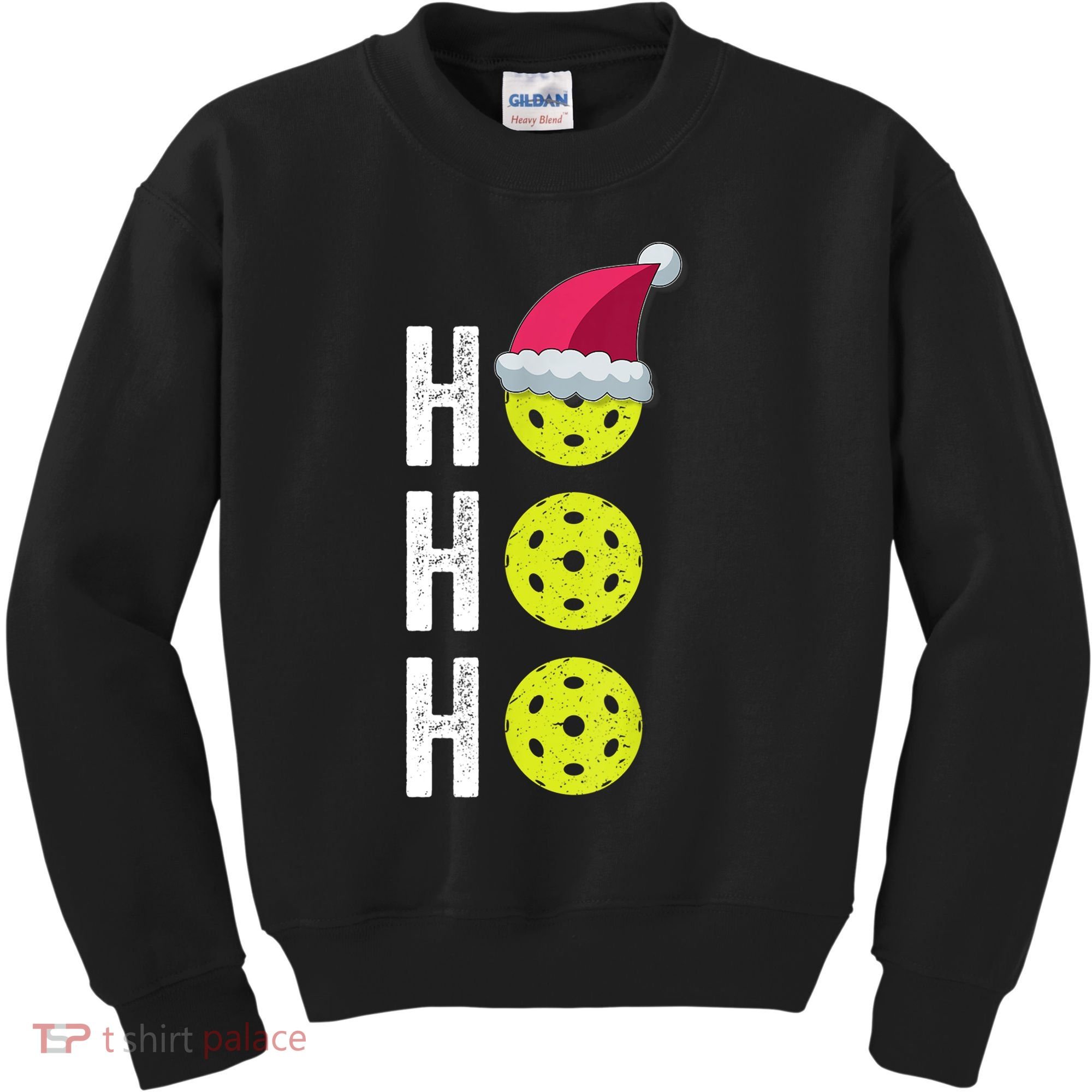 Pickleball Christmas Funny Santa Hat Holiday Ho Ho Ho Gift TShirt Kids Sweatshirt