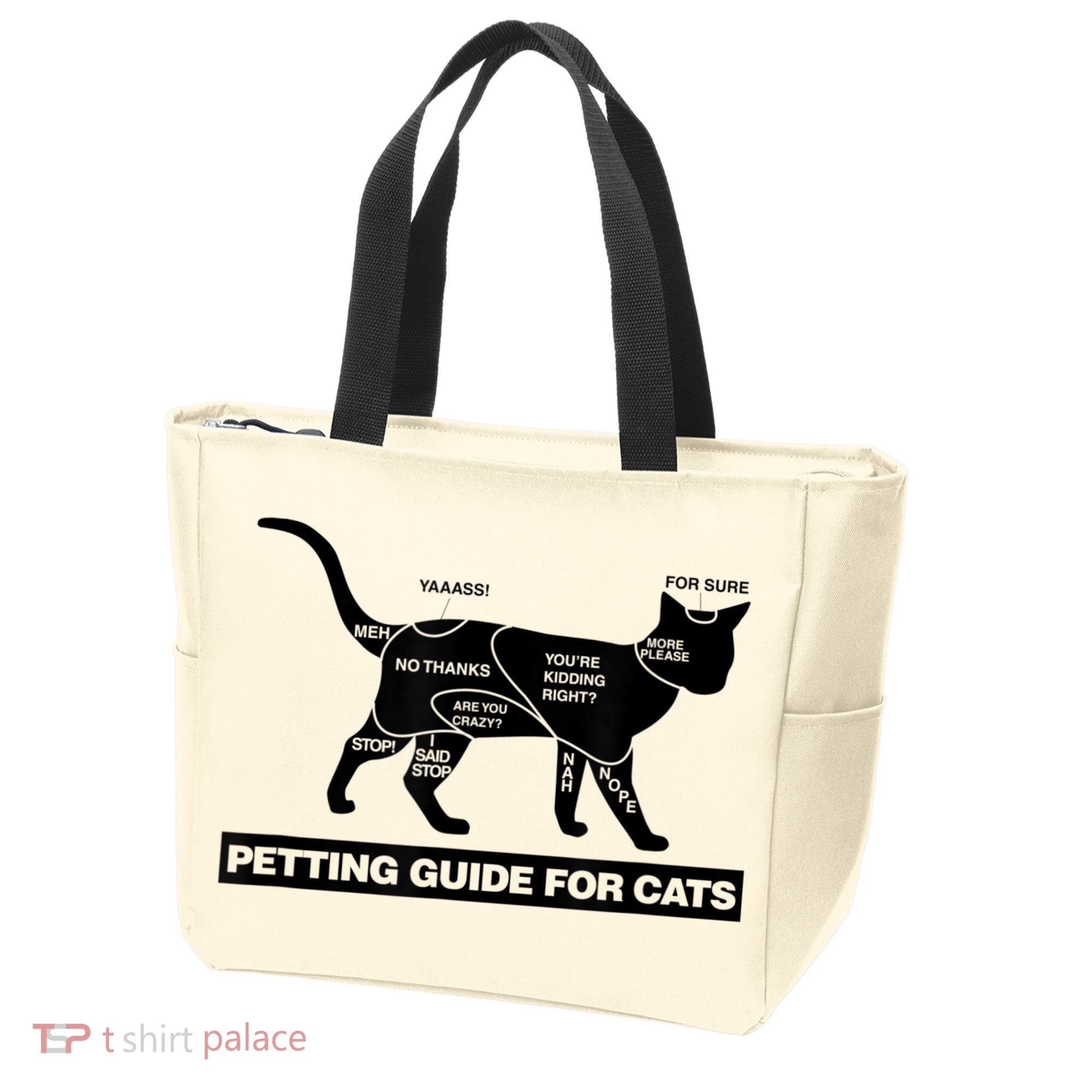 Petting Chart For A Cat Funny How To Pet A Cat Meme Tote Bag