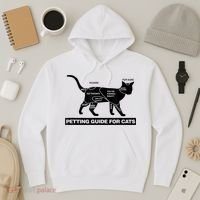 Petting Chart For A Cat Funny How To Pet A Cat Meme Hoodie thumb 3