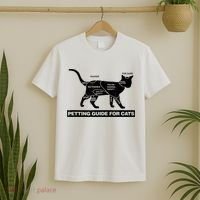 Petting Chart For A Cat Funny How To Pet A Cat Meme T-Shirt thumb 2
