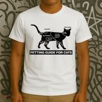 Petting Chart For A Cat Funny How To Pet A Cat Meme T-Shirt thumb 3