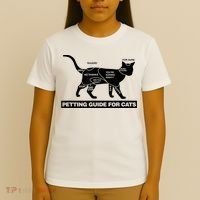 Petting Chart For A Cat Funny How To Pet A Cat Meme T-Shirt thumb 4