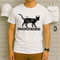 Petting Chart For A Cat Funny How To Pet A Cat Meme T-Shirt thumb 6