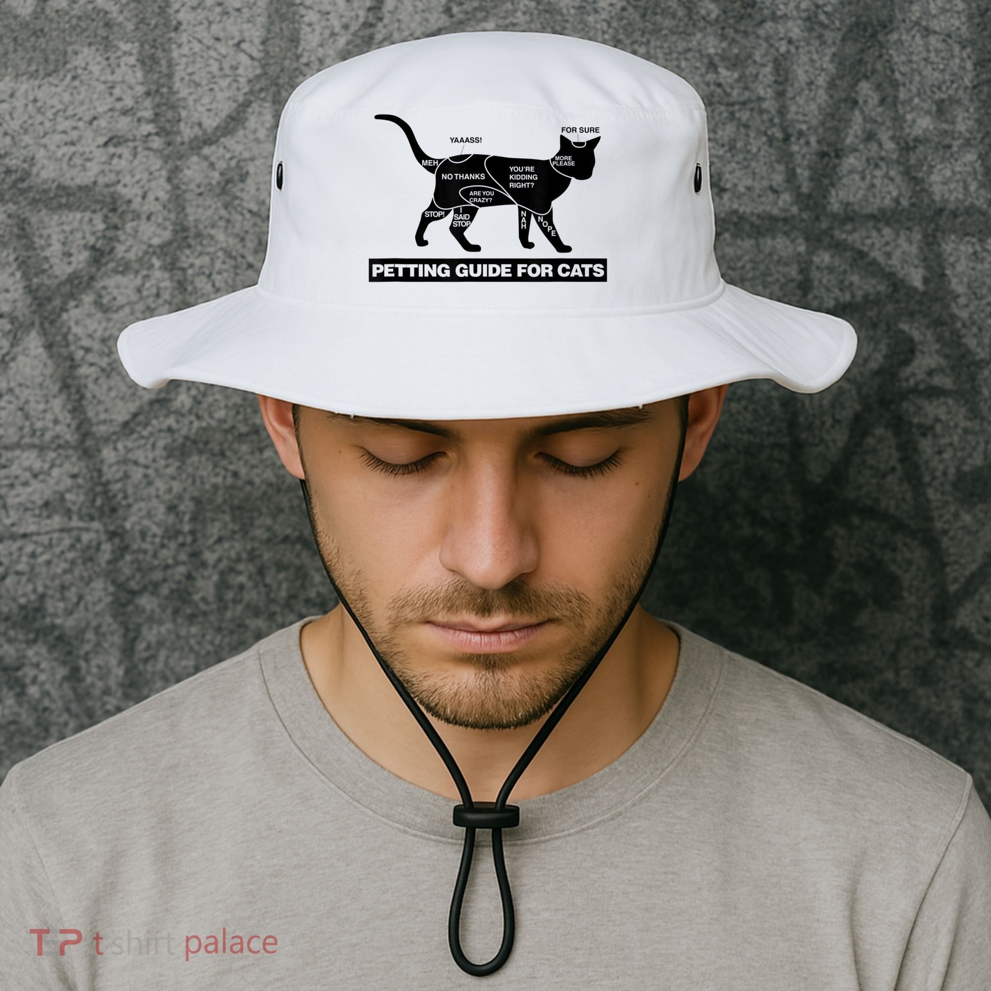 Petting Chart For A Cat Funny How To Pet A Cat Meme Bucket Hat