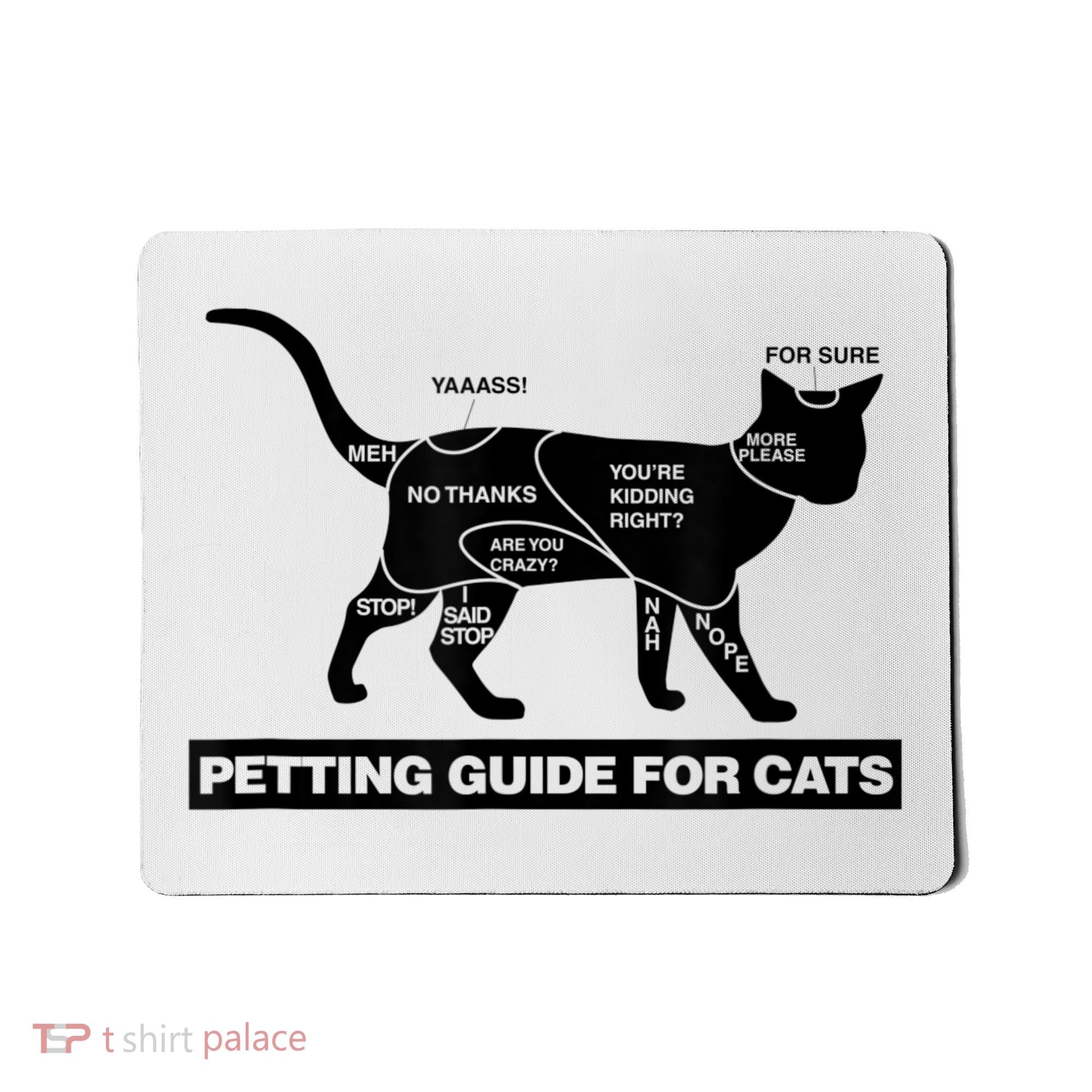 Petting Chart For A Cat Funny How To Pet A Cat Meme Mousepad