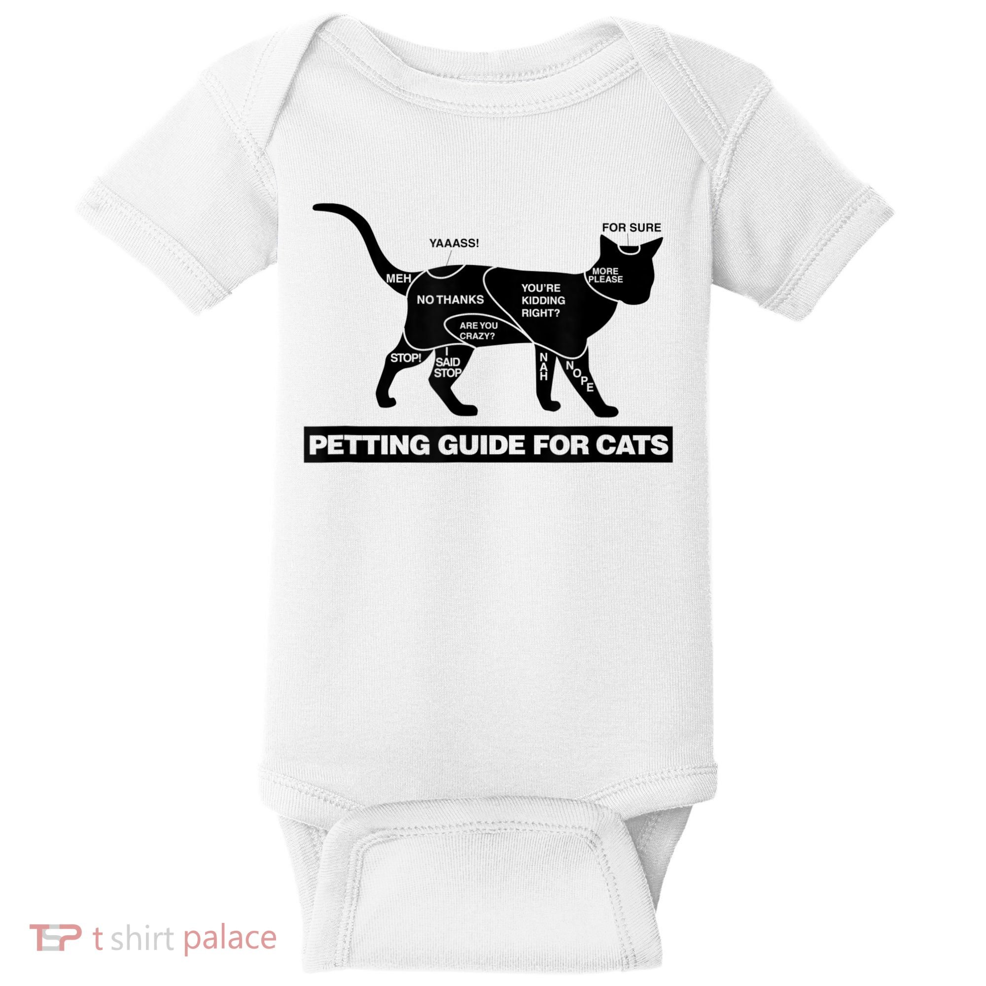Petting Chart For A Cat Funny How To Pet A Cat Meme Baby Bodysuit