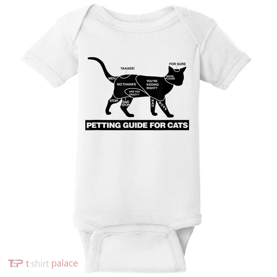Petting Chart For A Cat Funny How To Pet A Cat Meme Baby Bodysuit