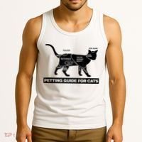 Petting Chart For A Cat Funny How To Pet A Cat Meme Tank Top thumb 3