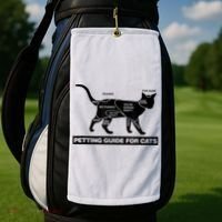 Petting Chart For A Cat Funny How To Pet A Cat Meme Golf Towel thumb 2