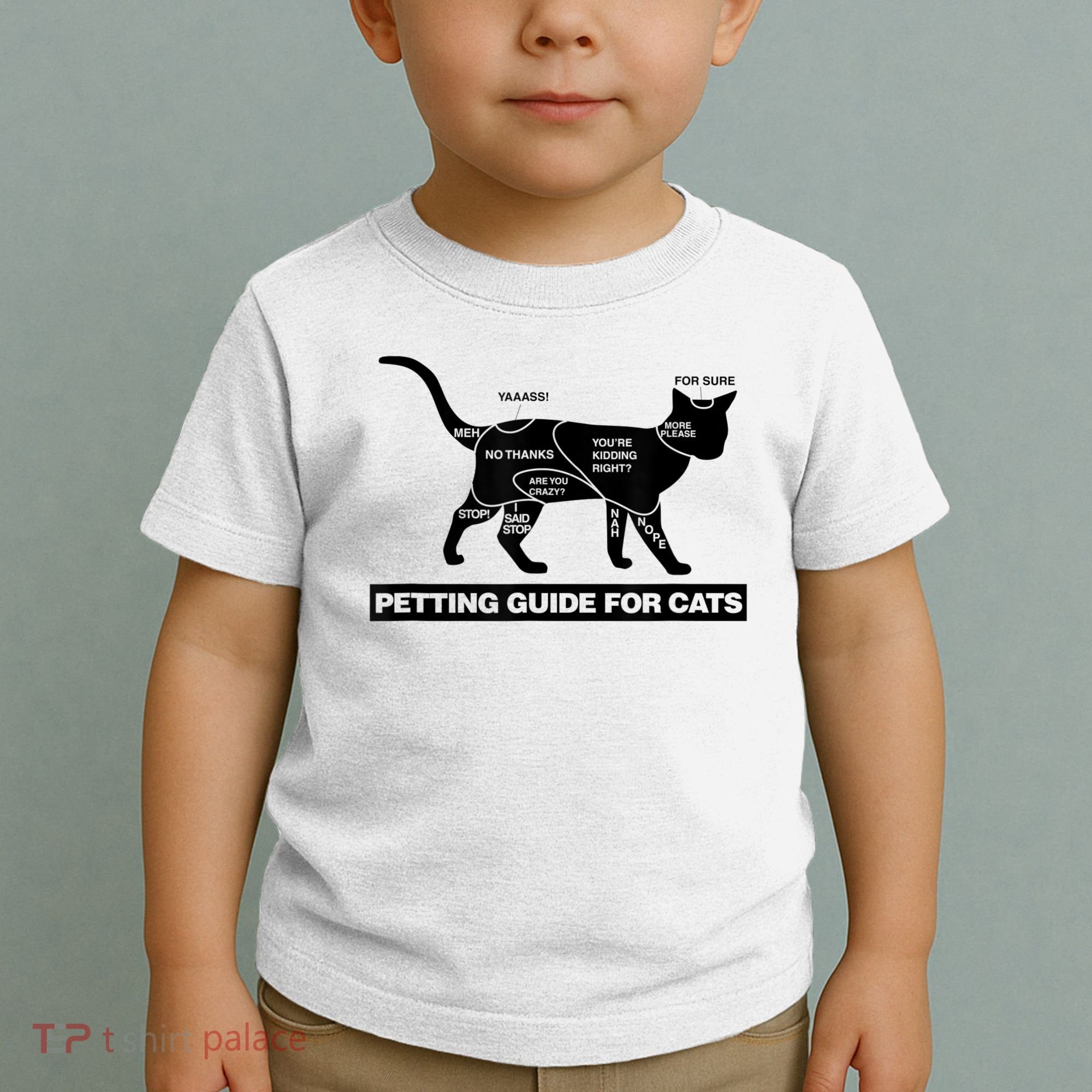 Petting Chart For A Cat Funny How To Pet A Cat Meme Toddler T-Shirt