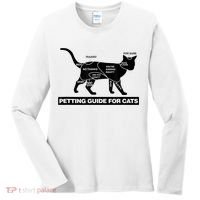 Petting Chart For A Cat Funny How To Pet A Cat Meme Women's Long Sleeve Shirt thumb 0