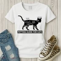 Petting Chart For A Cat Funny How To Pet A Cat Meme Women's T-Shirt thumb 3