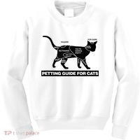 Petting Chart For A Cat Funny How To Pet A Cat Meme Kids Sweatshirt thumb 0