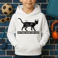 Petting Chart For A Cat Funny How To Pet A Cat Meme Kids Hoodie thumb 2
