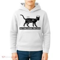 Petting Chart For A Cat Funny How To Pet A Cat Meme Kids Hoodie thumb 4