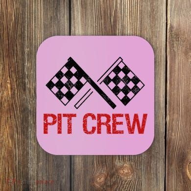 Pit Crew For Racing Car Parties Coaster