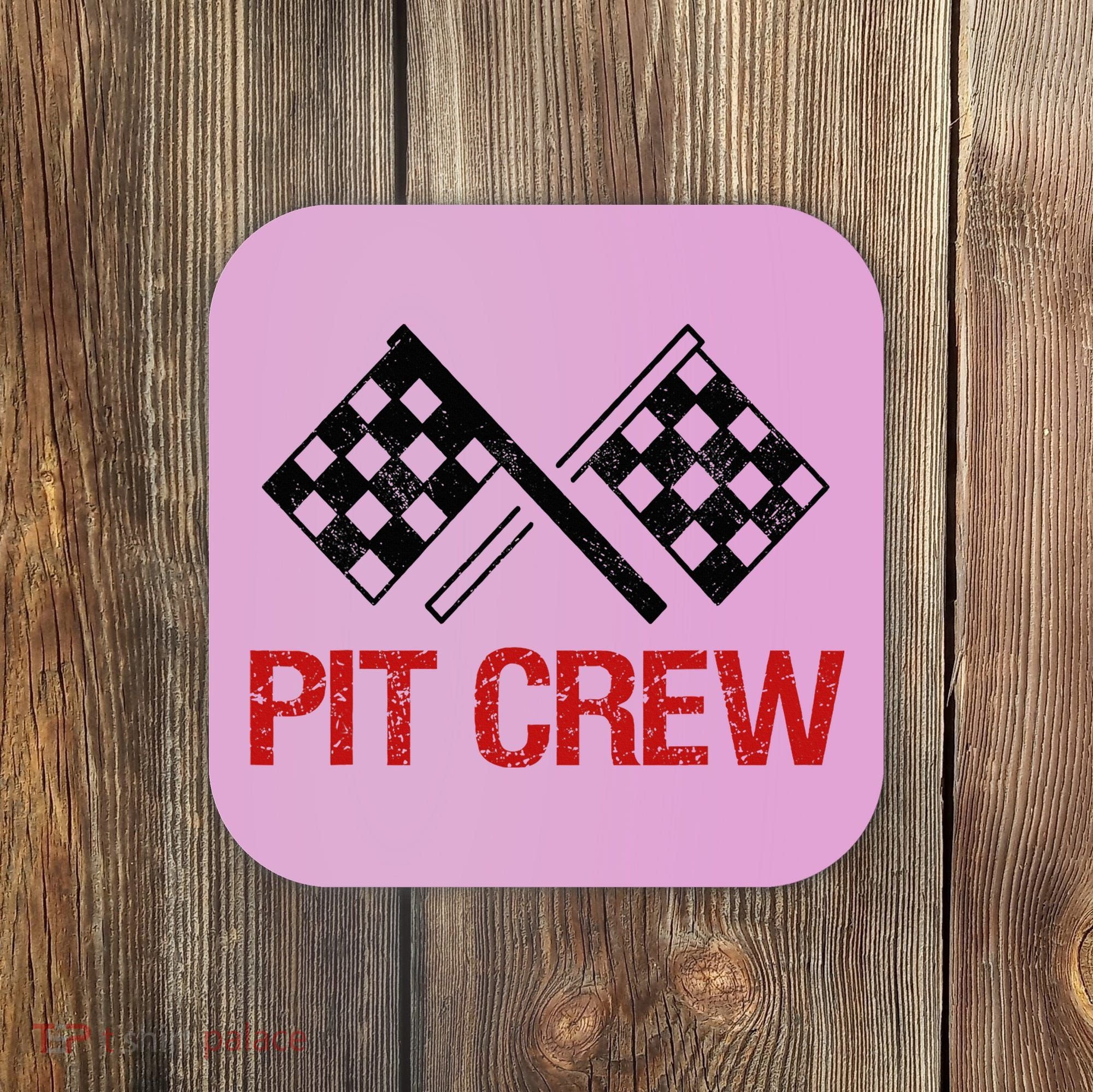 Pit Crew For Racing Car Parties Coaster