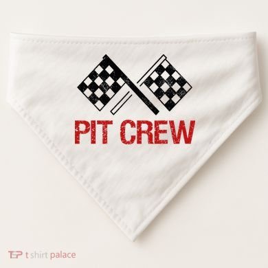 Pit Crew For Racing Car Parties USA-Made Doggie Bandana