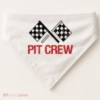 Pit Crew For Racing Car Parties USA-Made Doggie Bandana thumb 0