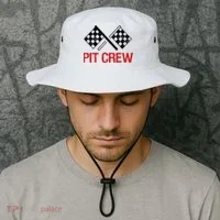Pit Crew For Racing Car Parties Bucket Hat thumb 2