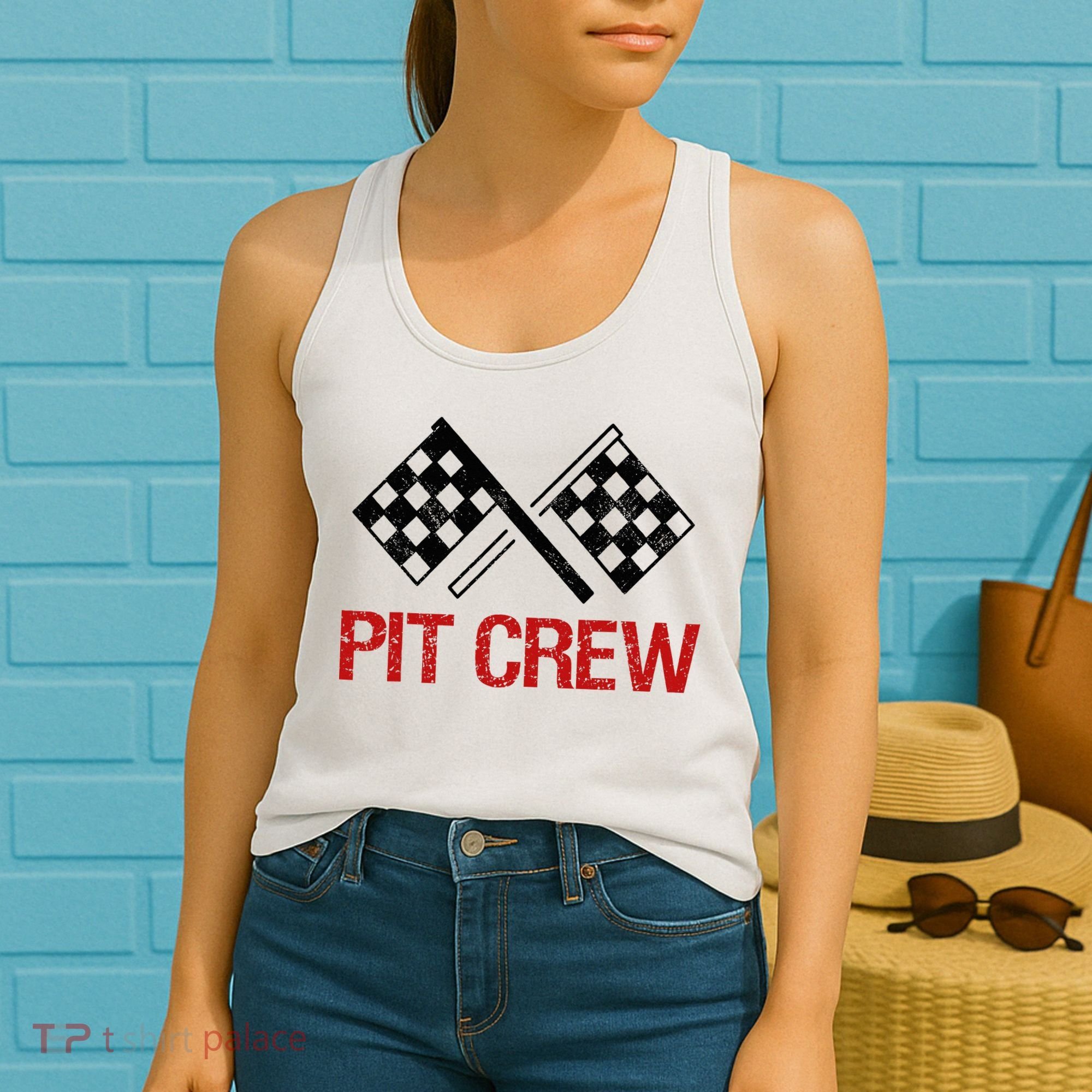 Pit Crew For Racing Car Parties Women's Tank Top
