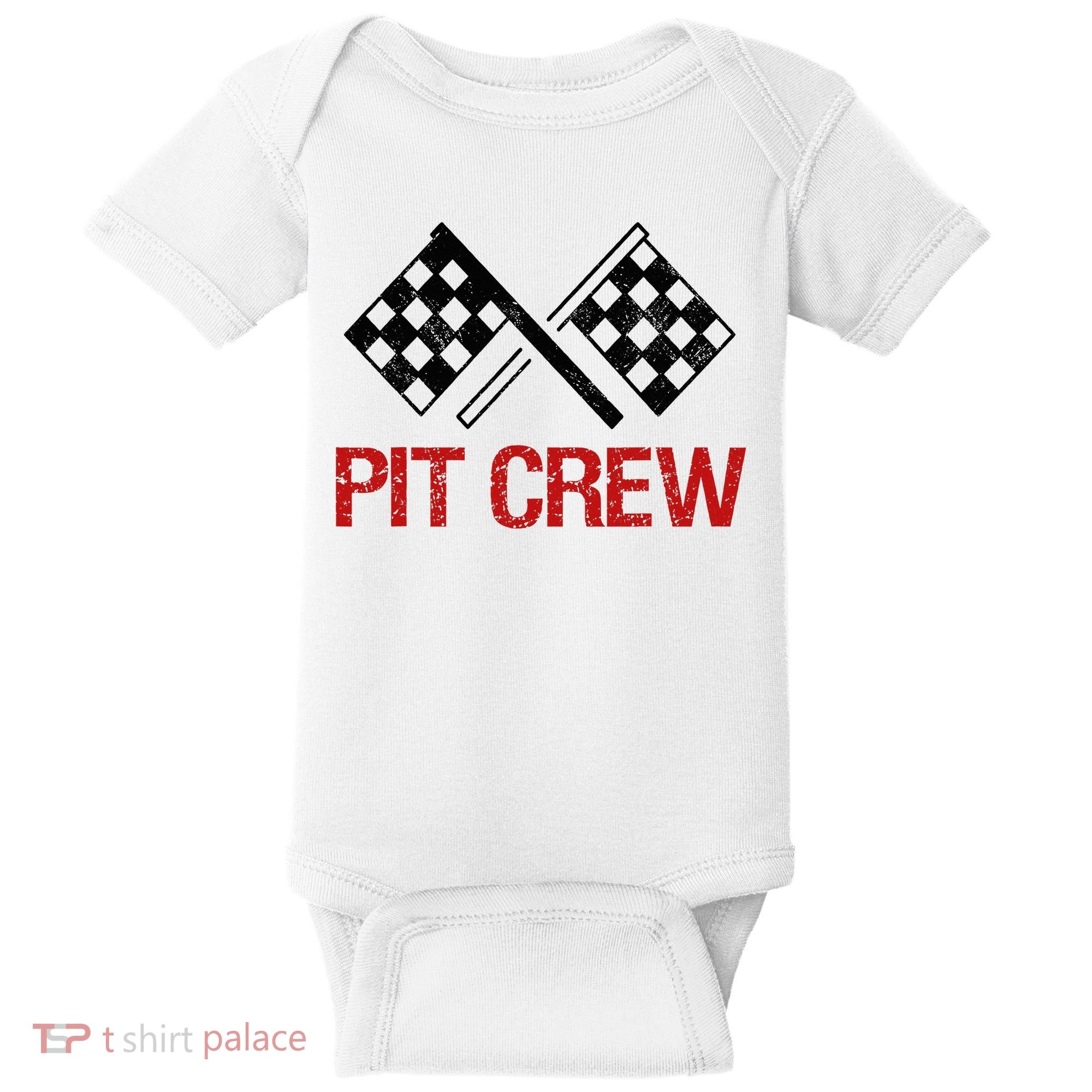Pit Crew For Racing Car Parties Baby Bodysuit