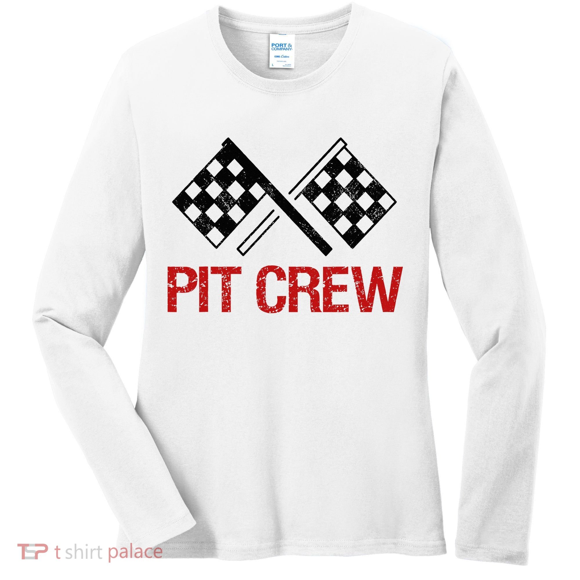 Pit Crew For Racing Car Parties Women's Long Sleeve Shirt