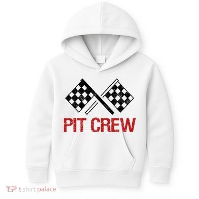 Pit Crew For Racing Car Parties Kids Hoodie