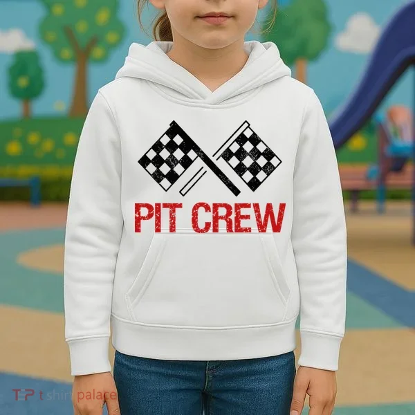 Pit Crew For Racing Car Parties Kids Hoodie