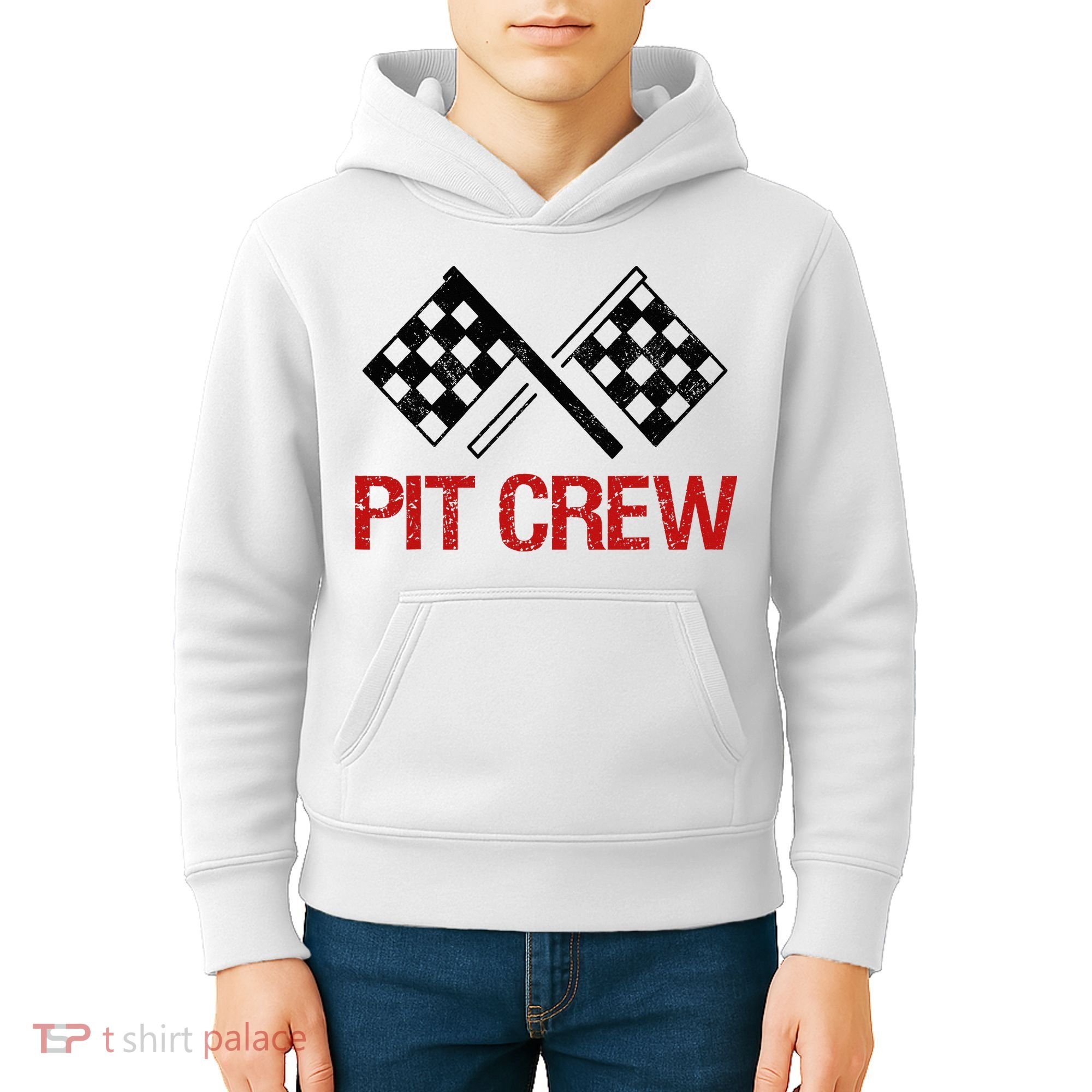 Pit Crew For Racing Car Parties Kids Hoodie